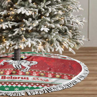 Belarus Pahonia Christmas Tree Skirt Belarusian Vytis Knight Xmas Pattern - Wonder Print Shop