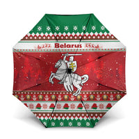 Belarus Pahonia Christmas Umbrella Belarusian Vytis Knight Xmas Pattern - Wonder Print Shop