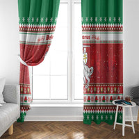 Belarus Pahonia Christmas Window Curtain Belarusian Vytis Knight Xmas Pattern - Wonder Print Shop