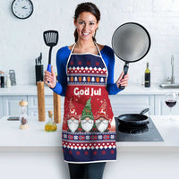 Norway Nisse Christmas Apron God Jul Norwegian Christmas Pattern - Wonder Print Shop