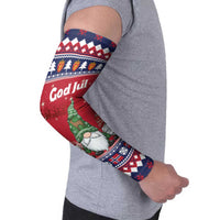 Norway Nisse Christmas Arm Sleeves God Jul Norwegian Christmas Pattern - Wonder Print Shop