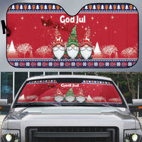 Norway Nisse Christmas Auto Sun Shade God Jul Norwegian Christmas Pattern - Wonder Print Shop
