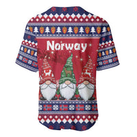 Norway Nisse Christmas Baseball Jersey God Jul Norwegian Christmas Pattern - Wonder Print Shop