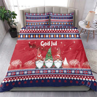 Norway Nisse Christmas Bedding Set God Jul Norwegian Christmas Pattern - Wonder Print Shop