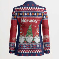 Norway Nisse Christmas Blazer God Jul Norwegian Christmas Pattern - Wonder Print Shop