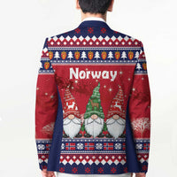 Norway Nisse Christmas Blazer God Jul Norwegian Christmas Pattern - Wonder Print Shop