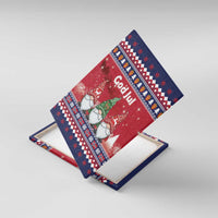 Norway Nisse Christmas Canvas Wall Art God Jul Norwegian Christmas Pattern - Wonder Print Shop