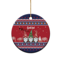 Norway Nisse Christmas Ceramic Ornament God Jul Norwegian Christmas Pattern - Wonder Print Shop