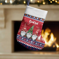 Norway Nisse Christmas Stocking God Jul Norwegian Christmas Pattern - Wonder Print Shop
