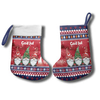 Norway Nisse Christmas Stocking God Jul Norwegian Christmas Pattern - Wonder Print Shop