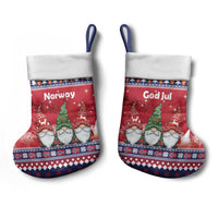 Norway Nisse Christmas Stocking God Jul Norwegian Christmas Pattern - Wonder Print Shop
