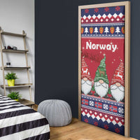 Norway Nisse Christmas Door Cover God Jul Norwegian Christmas Pattern - Wonder Print Shop