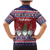 Norway Nisse Christmas Family Matching Mermaid Dress and Hawaiian Shirt God Jul Norwegian Christmas Pattern - Wonder Print Shop