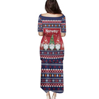 Norway Nisse Christmas Family Matching Puletasi and Hawaiian Shirt God Jul Norwegian Christmas Pattern - Wonder Print Shop