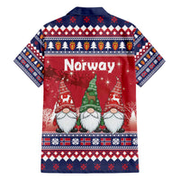 Norway Nisse Christmas Family Matching Short Sleeve Bodycon Dress and Hawaiian Shirt God Jul Norwegian Christmas Pattern - Wonder Print Shop