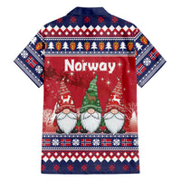 Norway Nisse Christmas Family Matching Short Sleeve Bodycon Dress and Hawaiian Shirt God Jul Norwegian Christmas Pattern - Wonder Print Shop