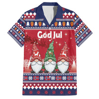 Norway Nisse Christmas Family Matching Tank Maxi Dress and Hawaiian Shirt God Jul Norwegian Christmas Pattern - Wonder Print Shop