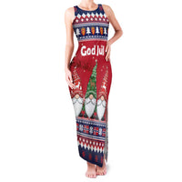 Norway Nisse Christmas Family Matching Tank Maxi Dress and Hawaiian Shirt God Jul Norwegian Christmas Pattern - Wonder Print Shop