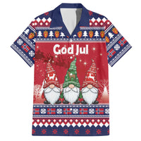 Norway Nisse Christmas Hawaiian Shirt God Jul Norwegian Christmas Pattern - Wonder Print Shop