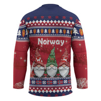 Norway Nisse Christmas Hockey Jersey God Jul Norwegian Christmas Pattern - Wonder Print Shop
