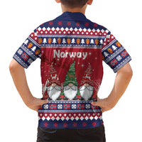 Norway Nisse Christmas Kid Hawaiian Shirt God Jul Norwegian Christmas Pattern - Wonder Print Shop