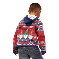 Norway Nisse Christmas Kid Hoodie God Jul Norwegian Christmas Pattern - Wonder Print Shop