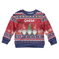 Norway Nisse Christmas Kid Ugly Christmas Sweater God Jul Norwegian Christmas Pattern - Wonder Print Shop