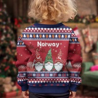 Norway Nisse Christmas Kid Ugly Christmas Sweater God Jul Norwegian Christmas Pattern - Wonder Print Shop