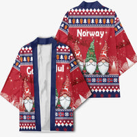 Norway Nisse Christmas Kimono God Jul Norwegian Christmas Pattern - Wonder Print Shop