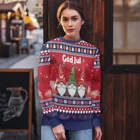 Norway Nisse Christmas Ugly Christmas Sweater God Jul Norwegian Christmas Pattern - Wonder Print Shop