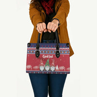 Norway Nisse Christmas Leather Bag God Jul Norwegian Christmas Pattern - Wonder Print Shop