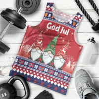 Norway Nisse Christmas Men Tank Top God Jul Norwegian Christmas Pattern - Wonder Print Shop