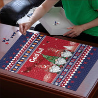 Norway Nisse Christmas Puzzle God Jul Norwegian Christmas Pattern - Wonder Print Shop