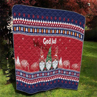 Norway Nisse Christmas Quilt God Jul Norwegian Christmas Pattern - Wonder Print Shop