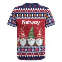 Norway Nisse Christmas Rugby Jersey God Jul Norwegian Christmas Pattern - Wonder Print Shop