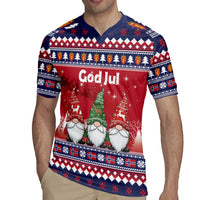 Norway Nisse Christmas Rugby Jersey God Jul Norwegian Christmas Pattern - Wonder Print Shop