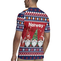 Norway Nisse Christmas Rugby Jersey God Jul Norwegian Christmas Pattern - Wonder Print Shop