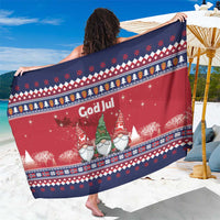 Norway Nisse Christmas Sarong God Jul Norwegian Christmas Pattern - Wonder Print Shop