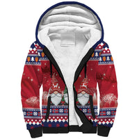 Norway Nisse Christmas Sherpa Hoodie God Jul Norwegian Christmas Pattern - Wonder Print Shop
