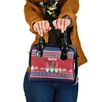 Norway Nisse Christmas Shoulder Handbag God Jul Norwegian Christmas Pattern - Wonder Print Shop