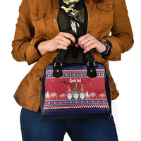 Norway Nisse Christmas Shoulder Handbag God Jul Norwegian Christmas Pattern - Wonder Print Shop