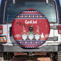 Norway Nisse Christmas Spare Tire Cover God Jul Norwegian Christmas Pattern - Wonder Print Shop