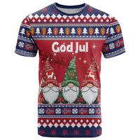 Norway Nisse Christmas T Shirt God Jul Norwegian Christmas Pattern - Wonder Print Shop
