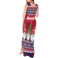 Norway Nisse Christmas Tank Maxi Dress God Jul Norwegian Christmas Pattern - Wonder Print Shop