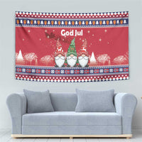 Norway Nisse Christmas Tapestry God Jul Norwegian Christmas Pattern - Wonder Print Shop
