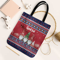 Norway Nisse Christmas Tote Bag God Jul Norwegian Christmas Pattern - Wonder Print Shop