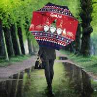 Norway Nisse Christmas Umbrella God Jul Norwegian Christmas Pattern - Wonder Print Shop