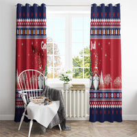 Norway Nisse Christmas Window Curtain God Jul Norwegian Christmas Pattern - Wonder Print Shop