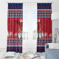 Norway Nisse Christmas Window Curtain God Jul Norwegian Christmas Pattern - Wonder Print Shop