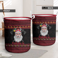 Norway Christmas Laundry Basket Valhalla La La Viking Santa - Wonder Print Shop